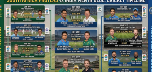 South Africa vs India Cricket Team Timeline